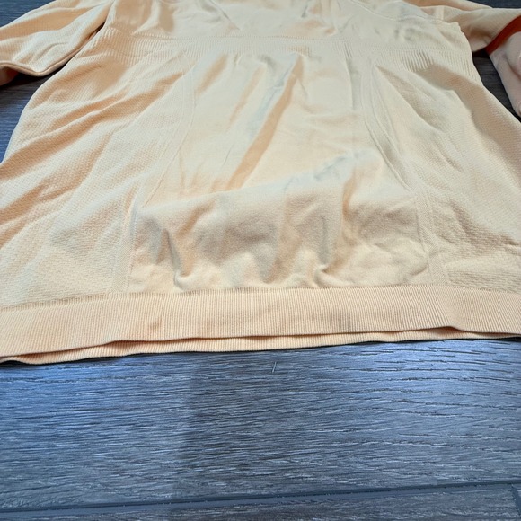 Athleta Girl Power Up Seamless Long Sleeve Top Orange L/12 Athletic Everyday - Picture 11 of 12